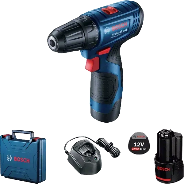 Bosch Wkrętarka GSR 120-Li 2x2,0Ah Li-Ion, walizka, ładowarka GAL1210CV