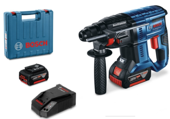 Bosch Młot udarowo-obrotowy GBH 180-LI, 18V; EC; 2 x 4.0 Ah, walizka
