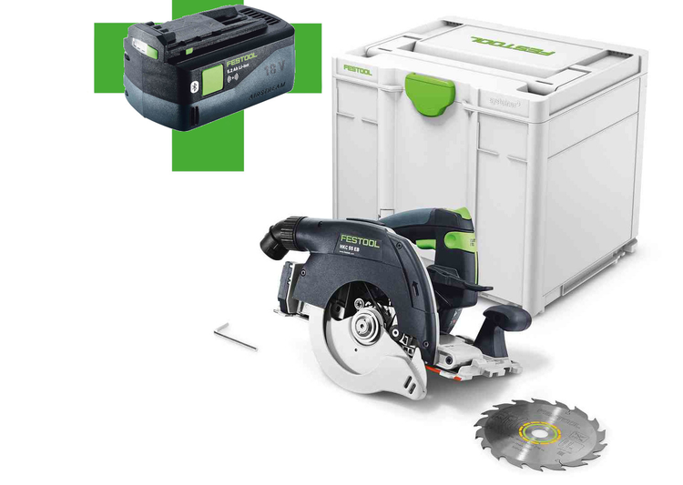 Festool Akumulatorowa ręczna pilarka tarczowa HKC 55 EB-Basic - 5.0