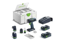 Festool Akumulatorowa wiertarko-wkrętarka T18+3 HPC 4,0 I-Set