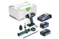 Festool Akumulatorowa wiertarko-wkrętarka udarowa QUADRIVE TPC 18/4 5,0/4,0 I-Plus