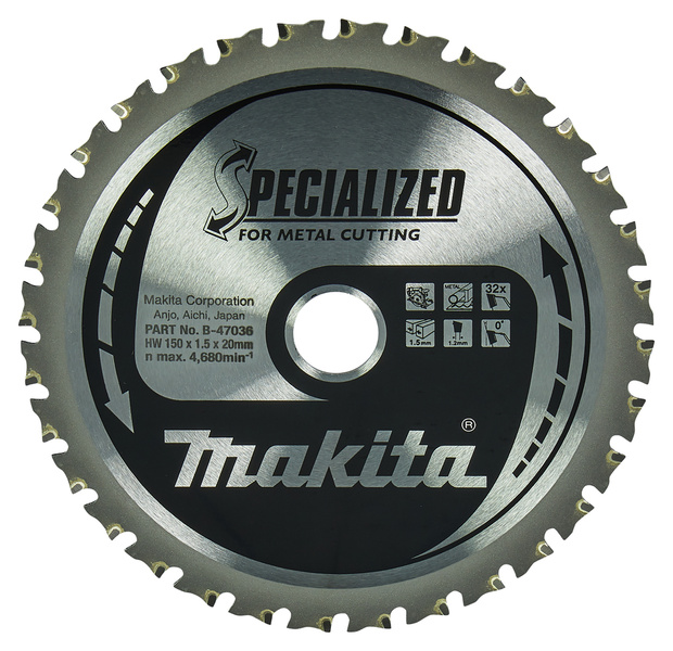 Makita Tarcza tnąca Specialized do stali 150x20mm z32