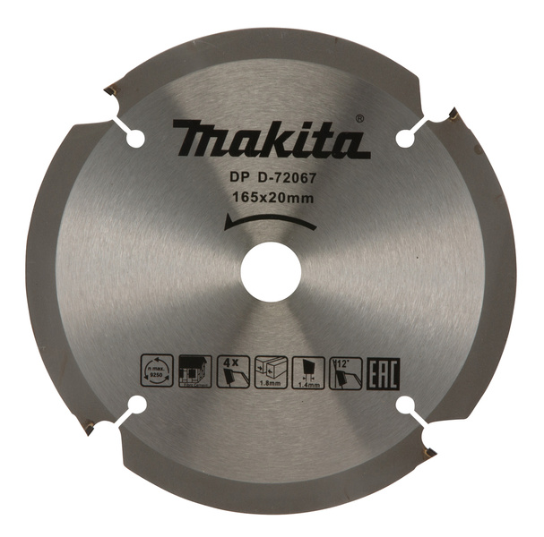Makita Tarcza tnąca Economy 165x20 z4 do płyt włókno-cement i kompozytów