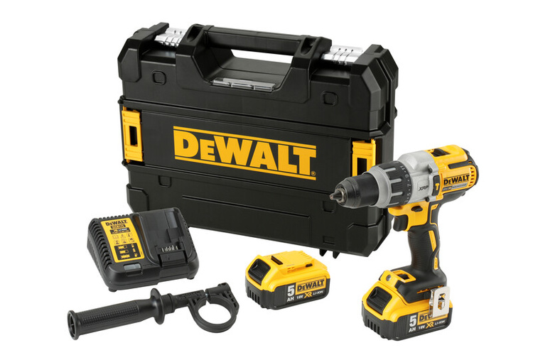 Dewalt Udarowa wiertarko-wkrętarka akumulatorowa DCD996P2-QW z silnikiem bezszczotkowym 18V , 95 Nm, 2 x 5,0 Ah, walizka TSTAK
