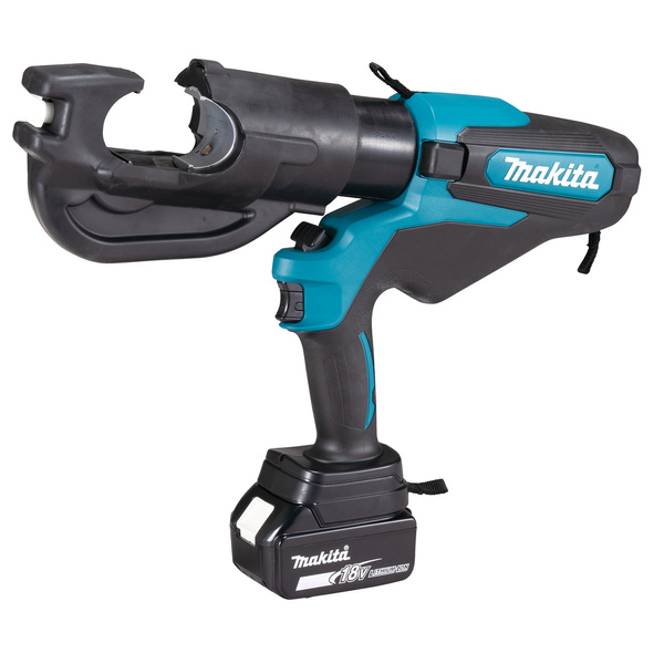 Makita Akumulatorowa hydrauliczna prasa do kabli LXT DTC302ZK bez akumulatorów i ładowarki w walizce- zdolnośc zaciskania 300 m2 w aluminium- 400 mm2 w miedzi