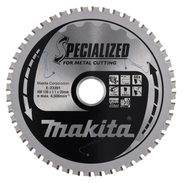 Makita Tarcza tnąca Specialized do blachy 136x20mm z48
