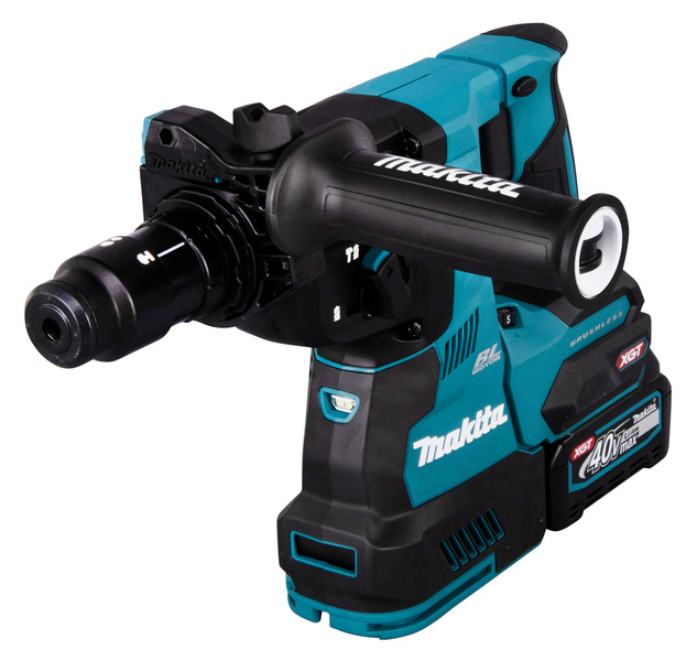 Makita Akumulatorowy młot udarowo-obrotowy HR004GM202 XGT 40V, 2.9J, system odsysania pyłu DX14, 2 x akumulator 4,0 Ah, ładowarka DC40RA, Makpac