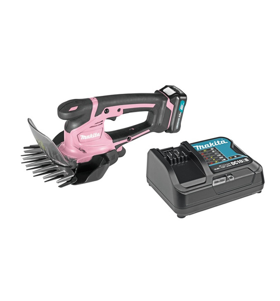 Makita Akumulatorowe nożyce do trawy UM600DSAP 12V, 1 x aku 2,0 Ah, ładowarka DC10SB (różowe)